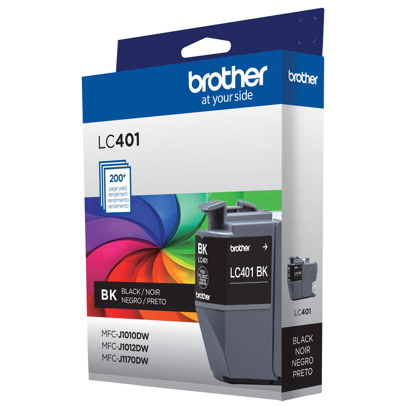 Brother Genuine LC401BK Standard Yield Black Ink Cartridge