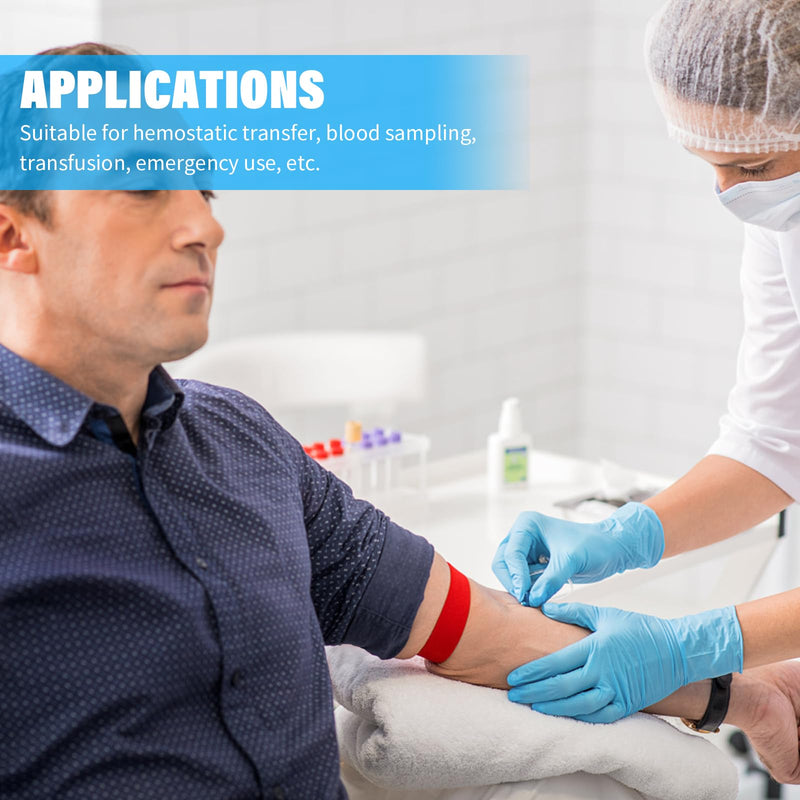 1 Pair of Storage Tube Blood Removal Vein Congestion Dialysis Tourniquet Medical Vein Congestion Fast Tourniquet with Unique Closure System for Hemodialysis Kidney Emergency Nurse First Aid