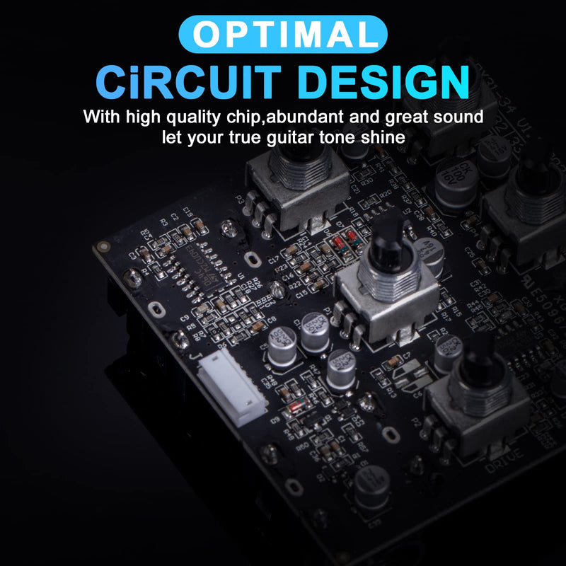 10 Band EQ Pedal, Equalizer (31.25Hz-16kHz) with ±12dB Gain/Attenuation for Each Band for Electric Guitar Bass Including 4-string 5-string 6-string 7-string Guitars