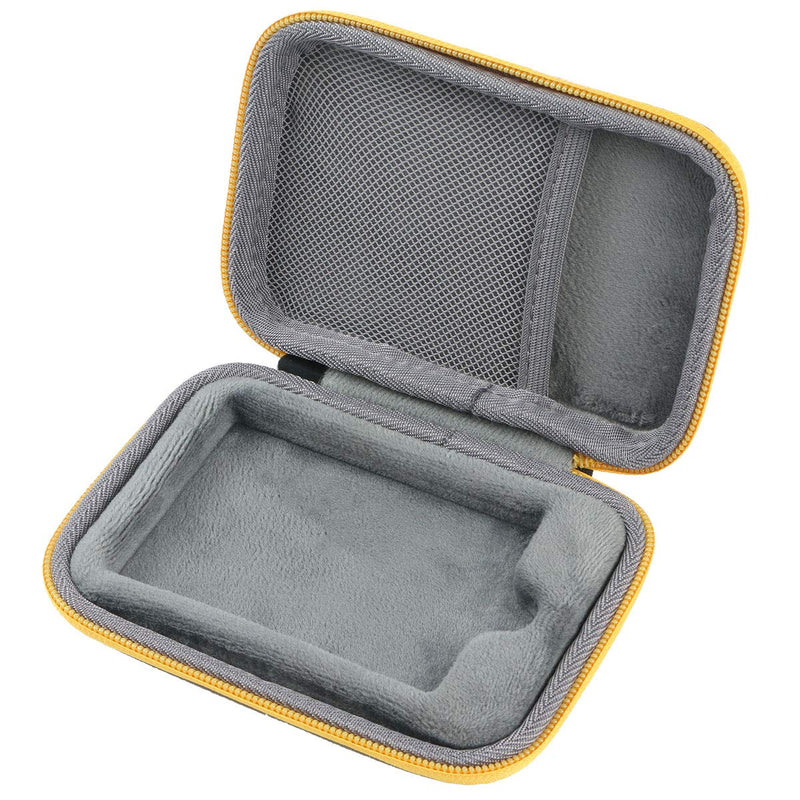 co2crea Hard Travel Case Replacement for WD My Passport Go Cobalt SSD 500G / 1TB Portable External Storage (Black Case + Amber Zipper) Black Case + Amber Zipper
