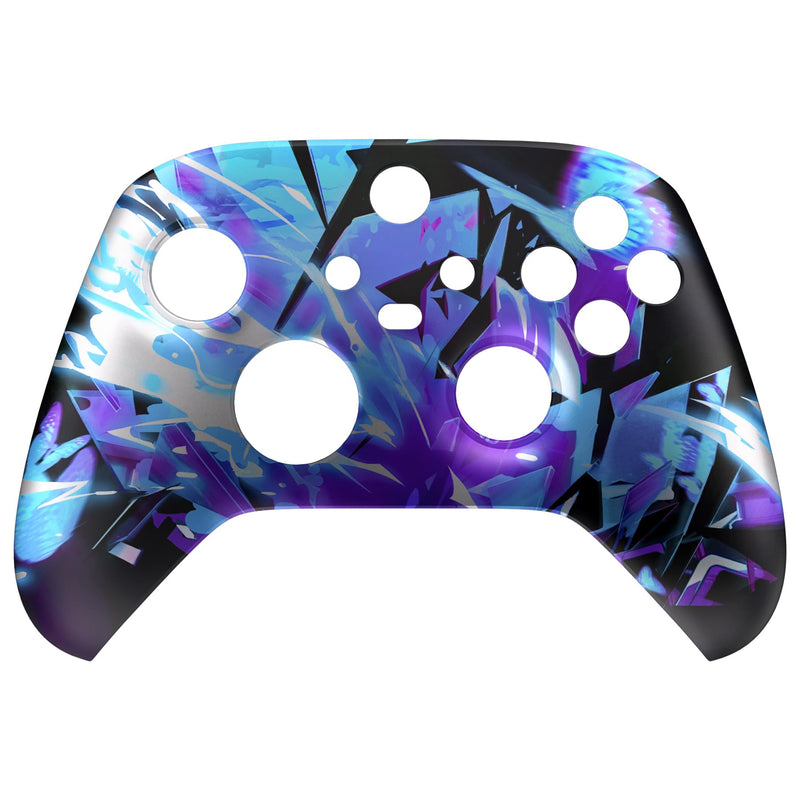 eXtremeRate Replacement Shell for Xbox Series X|S Controller - Unleash Your Style - Dark Hour Breaking Custom Acessories Skin Front Housing Cover for Xbox Core Controller Wireless[Control without]