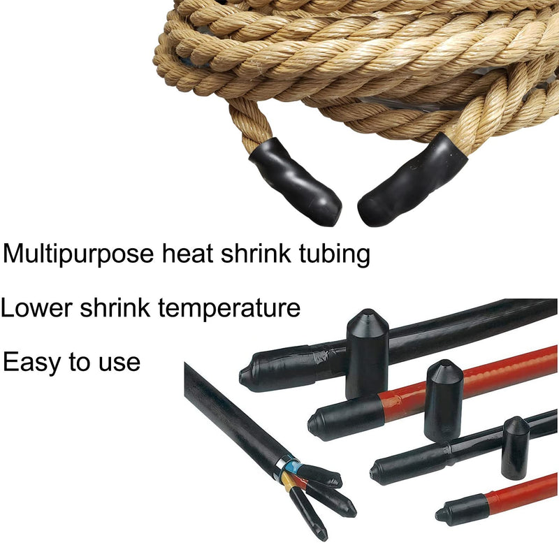 Heat Shrink Tube Heat Shrink Caps 50 mm Warm Shrink End Cap Waterproof Insulation Protection for Cable End Pack of 4 (50 mm)
