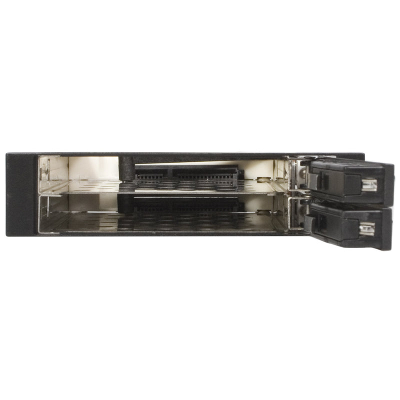 StarTech.com 2 Drive 2.5in Trayless Hot Swap SATA Mobile Rack Backplane - Dual Drive SATA Mobile Rack Enclosure for 3.5 HDD (HSB220SAT25B), Black Single
