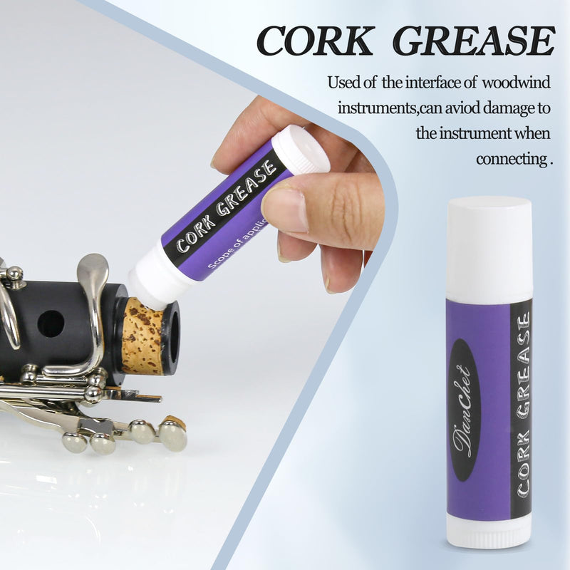 Danchet Clarinet Cork Replacement Kit, Includes Clarinet Cork, Glue, Cork Grease, Knife, Taping and Sandpaper
