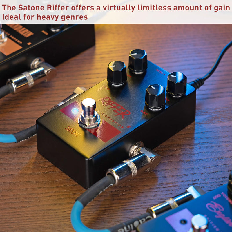 [AUSTRALIA] - Satone S811 Riffer High Gain Distortion Electric Guitar Effect Pedal - High Gain Distortion Effect Preset Acoustic Metal Pedal with True Bypass 