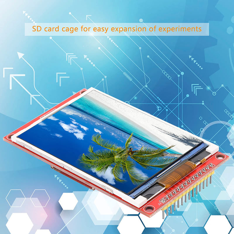 LCD Display Module 3.2 Inch Display TFT 320 240 3.2 Ili9341 3.2 240*320 TFT LCD Display Module 4 Wire SPI TFT LCD Screen with Card Cage TFT Display Module (with Touch)