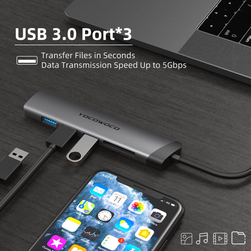 USB C Hub 6-in-1 Multiport Adapter Dongle and Ear Pads Replacement fit Bose QuietComfort QC35/QC35 II