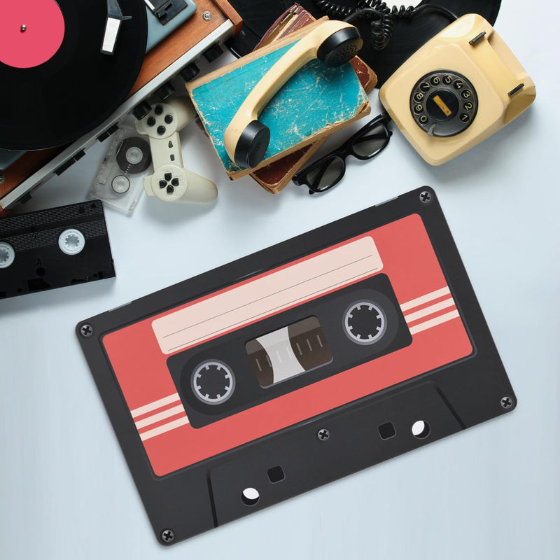 [AUSTRALIA] - 48 Pack Cassette Paper Placemats 80s Party Decorative Place Mats Cassette Hip Hop Party Table Mats for Retro 70s 80s 90s Theme Birthday Anniversary Music Party Supplies Table Decorations 