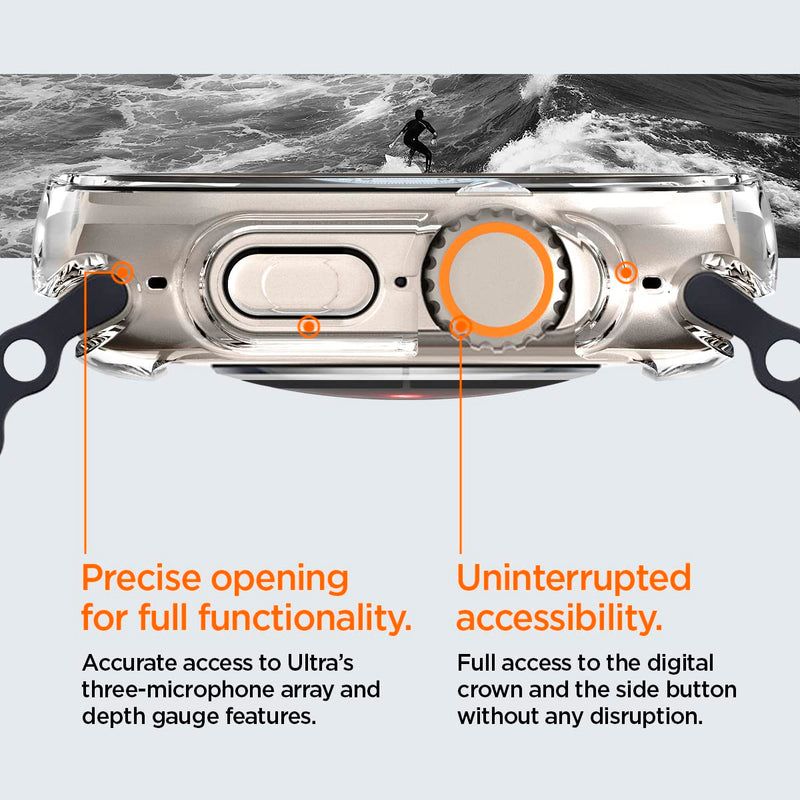 Spigen Lite Fit Ultra Band and Ultra Hybrid Designed for Apple Watch Ultra 3/Ultra 2/Apple Watch Ultra 49mm
