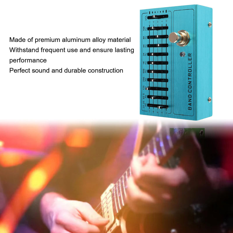 [AUSTRALIA] - EQ Pedal 10 Band Equalizer Independent Output Volume Adjustment Preamplifier for Music Lovers 