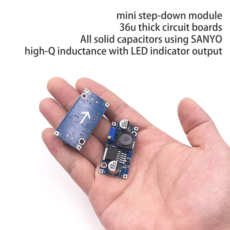 Step Down Converter Binghe Pack of 10 DC-DC 3A Buck Converter, Step-Down Converter Module, Voltage Regulator, Adjustable Power Supply Downward Module, 3.2-46 V to 1.25-35 V Adjustable Power Supply