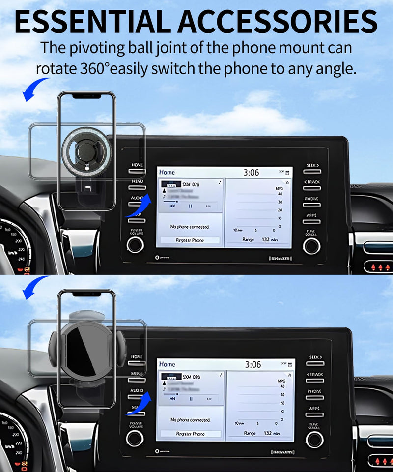 Car Phone Mount for Toyota Camry 2021-2024 7-inch | 2021-2024 Toyota Camry MagSafe Strong Magnets Cell Phone Holder Accessories, with Portable Phone Gripper 360° Rotation