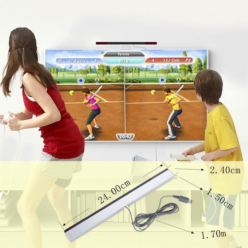 Wii Sensor Bar Original Wii Sensor,IR Signal Ray Sensor Bar Wired Receiver with a Stand,for Nintendo WII/WIIU