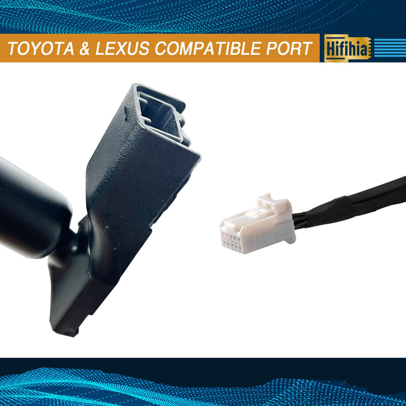 Dash cam Power Adapter 10-Pin Type B Compatible with Toyota Avalon RAV4 Prius Camry & Lexus ES GS RX RC UX & Subaru Models. USB Power Source, Connects to Rear View Mirror, Plug & Play