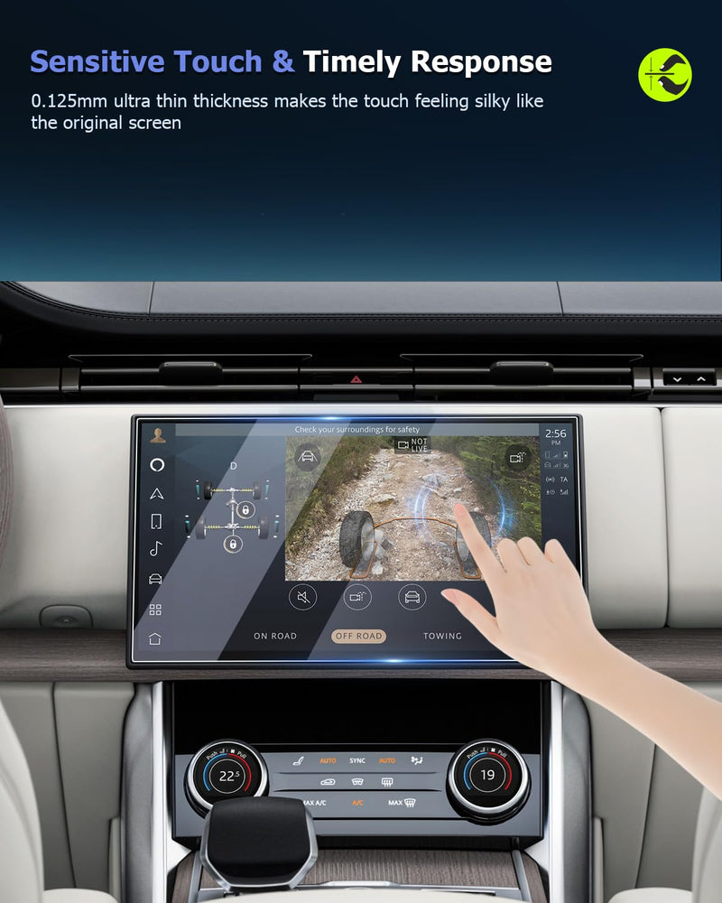 LUWU 2025 2026 Range Rover Screen Protector for 2023-2026 Range Rover (SE/Autobiography/First Edition/SV), 13.1-Inch Touchscreen PET Protective Navigation Screen Saver Ultra HD Clear Film 2PCS 2023-2026 Range Rover 13.1-inch 2PCS(PET)