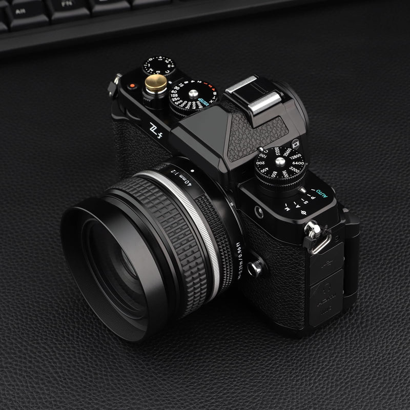 Haoge Metal Lens Hood for Nikon NIKKOR Z 40mm f/2, Z 28mm f/2.8, Z 28mm f/2.8 (SE) Lens,Screw Hood, Compatible with 52mm UV Filters and 52mm Lens Cap