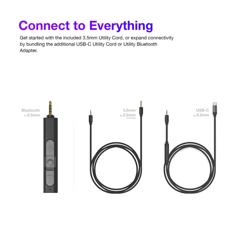 Koss Porta Pro Utility On-Ear Headphones, Stealth Grey Interchangeable Cord | Detachable Cord System, Collapsible Design