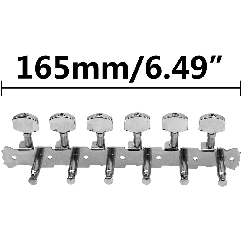 12 String Guitar Metal Tuning Pegs Machine Heads Tuning Keys 6R6L Tuners 1:14 Compatible with 12 String Acoustic Guitars Chrome Plated