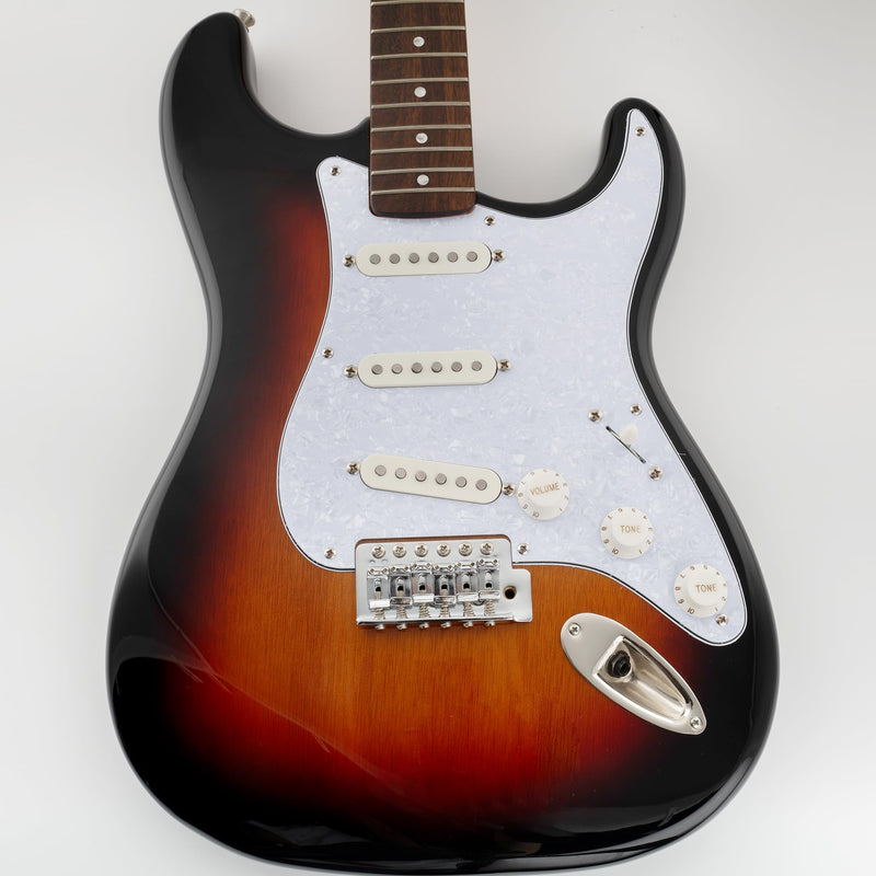 [AUSTRALIA] - Musiclily Pro 8 Holes ST SSS Pickguard for 2008-2019 China Made Squier Classic Vibe SQ CV 50s Reissue Vintage Strat Style Electric Guitar, 4Ply White Pearl 