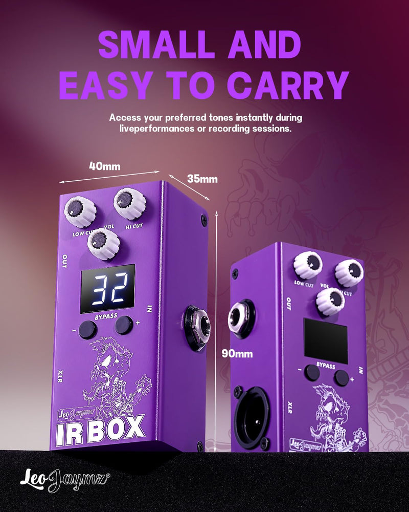 Leo Jaymz Guitar/Bass Effects Pedal Amplifier Simulation with 32 Presets and Advanced EQ, IR Cab Simulator