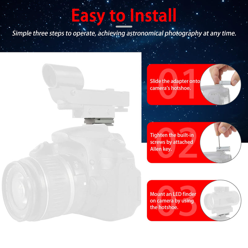 [AUSTRALIA] - Astromania Silver Plate for The Flash Shoe of DSLR Cameras - Mount The 1X40RD Reflex Red Green Dot Sight to DSLR Cameras 