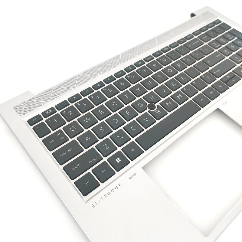 Replacement Upper Case Palmrest for HP Elitebook 850 855 G7 850 G8 15.6'' Series Laptop US Layout Backlit Keyboard Assembly Top Cover M35816-001 Silver
