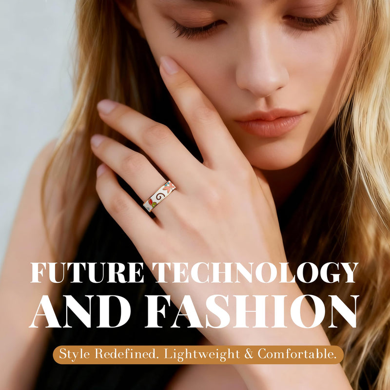 Smart Ring for Women & Men - No Subscription Fee Fitness Tracker with Sleep Tracking, Heart Rate, SpO2 - IP68 Waterproof for iPhone Android - Activity Tracker (9) 9