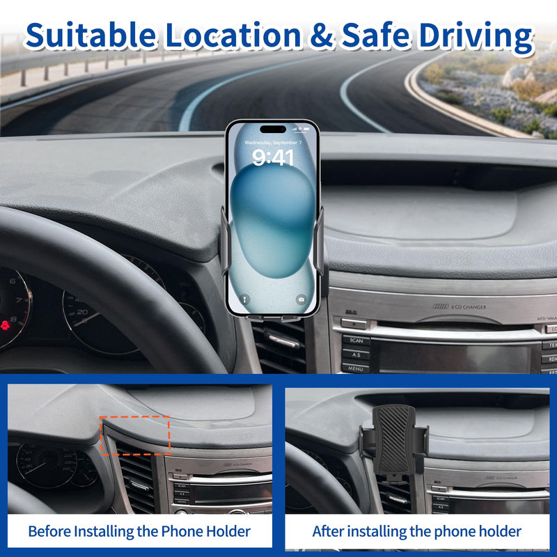 Car Phone Mount for Subaru Outback 2010-2014 Phone Holder Navigation,Fit for Outback Cellphone Mobile Cradle Auto Accessories Bracket Anti-Shake,360 Degree Rotation,Compatible for All Cell Phones for 2010-2014 Outback