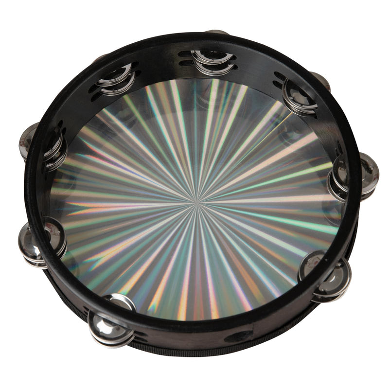 [AUSTRALIA] - Radiant Tambourine 10 Inch Hand Held Tambourine Double Row Jingles Reflective Drum Percussion Musical Instrument for Adults Church KTV Party Dance Radiant10inch 