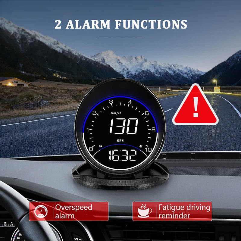 wiiyii Auto GPS Speedometer G6, Car HUD Head Up Display HD Display, Overspeed Alarm for All Vehicle