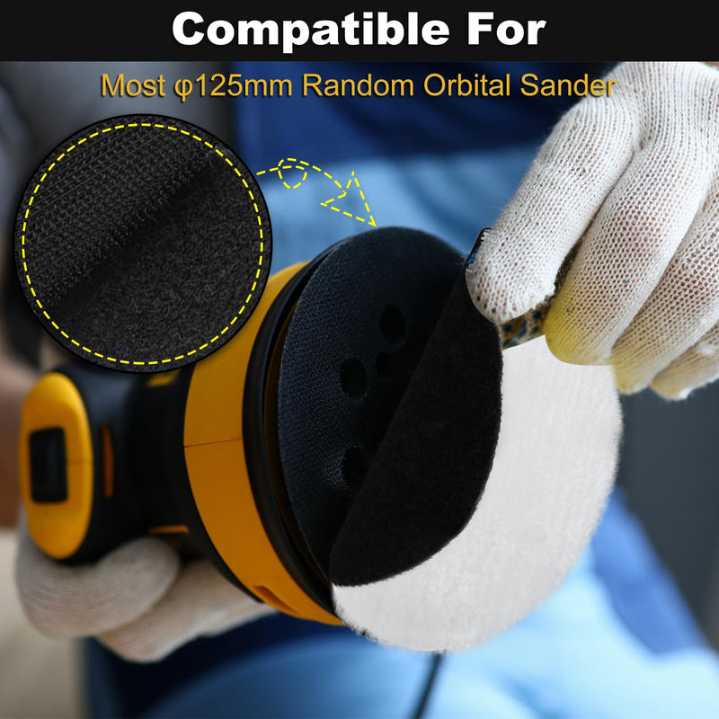 Polishing Attachment Compatible with Bosch Random Orbital Sander, Pack of 4 Diameter 125 mm Lambswool Polishing Discs, Polishing Pads for Car, Cork Floor, with Velcro