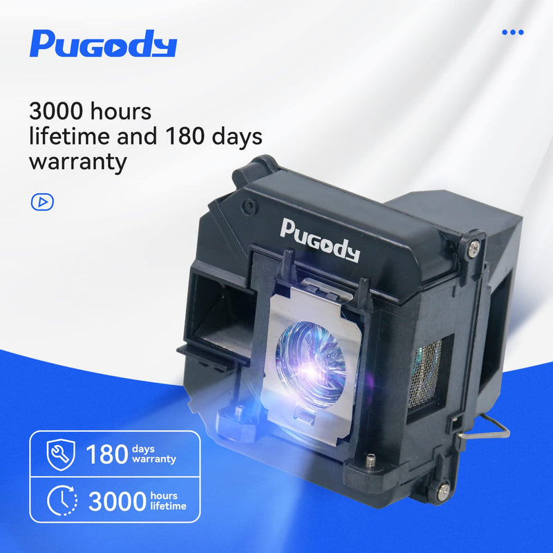 Pugody ELPLP68/V13H010L68 Replacement Projector Lamp Bulb for Epson PowerLite Home Cinema 3010 3010E 3020E H421A H421C H422A H422C H450A H450C EH-TW5810C TW5900 TW5910W TW6000W TW6100W TW6510C TW6515C