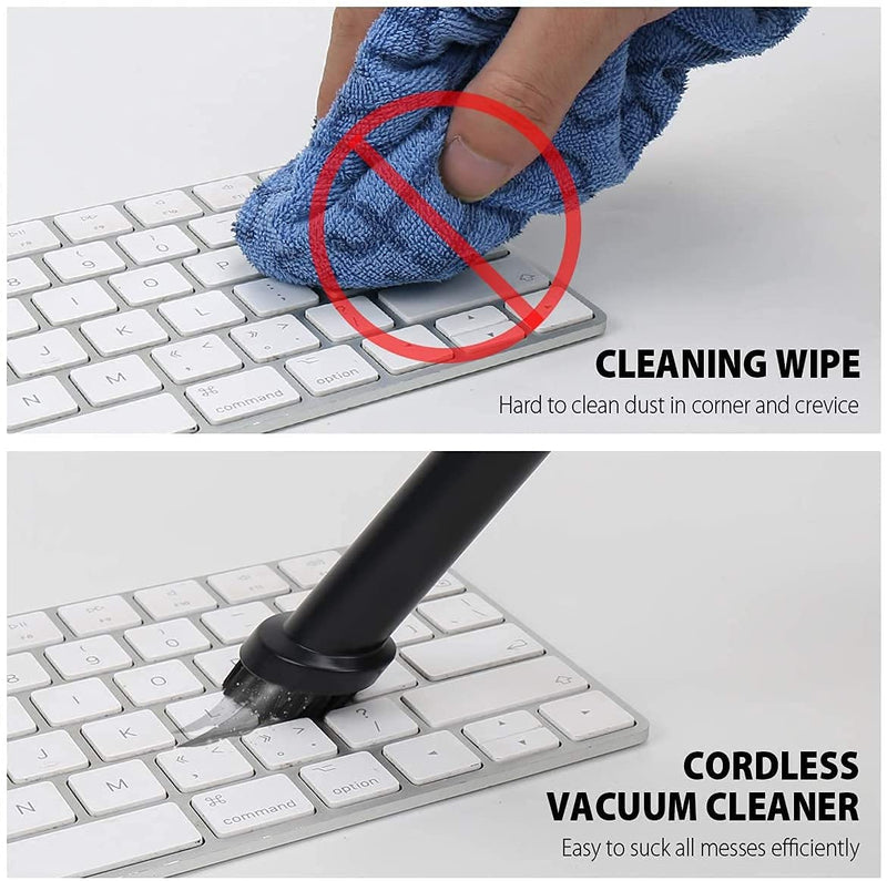 New Cordless Mini Computer Vacuum, Portable Vacuum Cleaner Car Vacuum Dust Kit - Cleaning Dust, Hairs, Crumbs, Scraps, Ash for Laptop, Keyboard, Computer,Car, Pet House, Sewing Machine