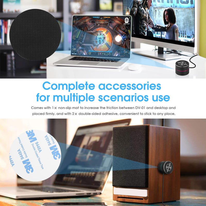 Nobsound USB Volume Control Knob with Mute Function, Compatible with Windows, Mac, Android, iOS, Mini Desktop Audio Controller with Breathing Light (DV-01)