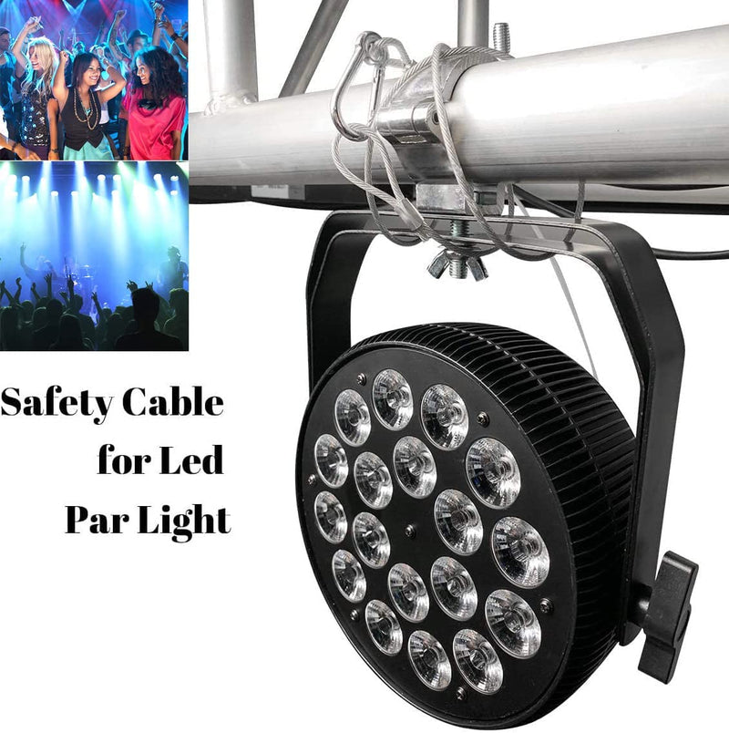32'' Safety Cables 10 Pack, Czgor Stainless Steel Safety Cables with Carabiner Lock lighting Fall Prevention Security Cable Safety Rope for DJ Stage Lighting Bicycle Luggage Lock 110lb Load Capacity safety cables 10 pack 110 lb