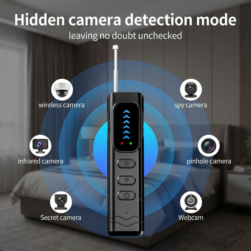 [AUSTRALIA] - Hidden Camera Detectors,Anti-Spying Device,Portable GPS Tracker Detector and Bug Sweeper Device,Wireless Signal and RF Scanner,Hidden Camera Finder for Travel,Hotels,Home,Office,Car 