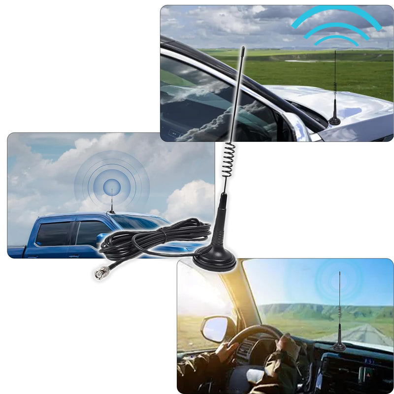 [AUSTRALIA] - Signalplus Magnetic Mount CB Radio Antenna Kit Magnet Base Coverage 26-28MHz for Mobile Handheld CB Radio, with 4meter RG58 Cable/ PL259 & BNC Male 