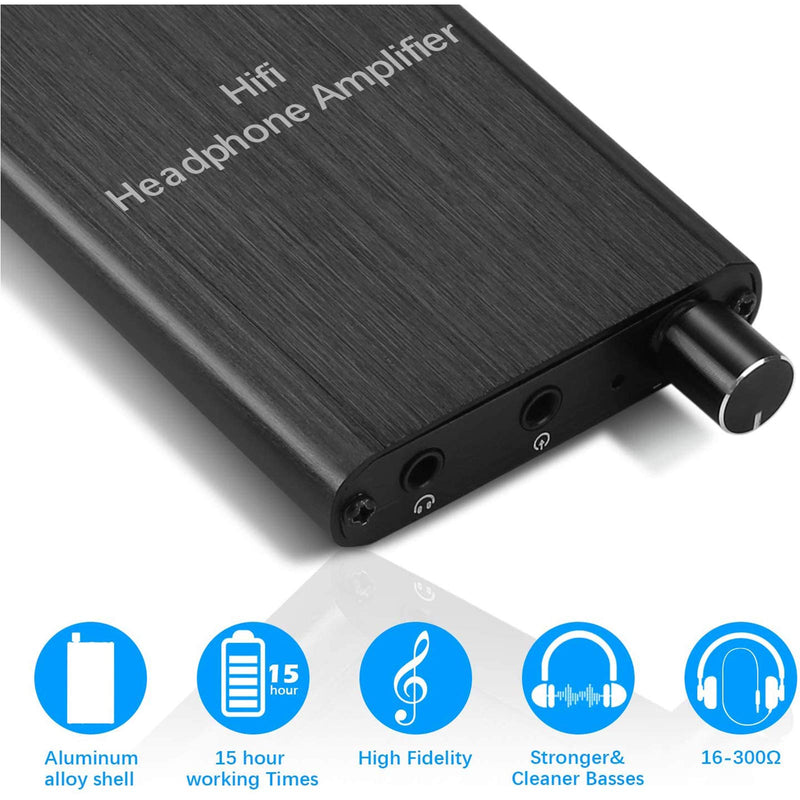 [AUSTRALIA] - MYPIN Headphone Amplifier, Portable HiFi Headphone Amp 3.5mm Stereo Audio Gain Switch Support Impedance 16-300Ω Headset for MP3/MP4 /Phones/Digital Players/Computers/Xbox one,PS4,PS5 Controller 