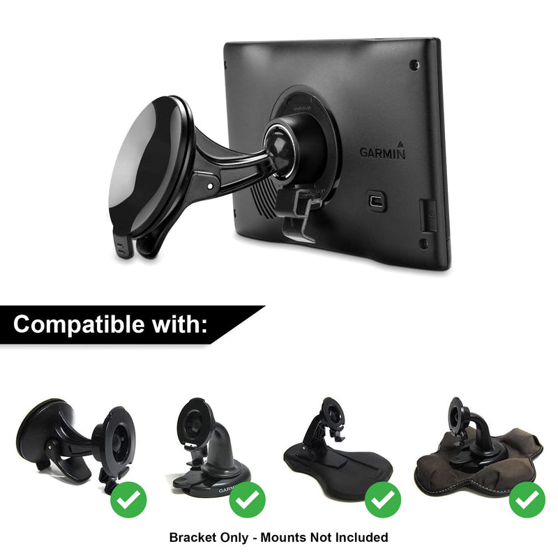Ramtech Universal GPS Cradle Bracket Clip Mount Compatible with Garmin Dezl 570 LMT 580 LMT-S OTR500 OTR610 0TR700 OTR710 Truck GPS, RV 660LMT, RV 770 LMT-S, RV 780 & Traffic, RV 795, CBR