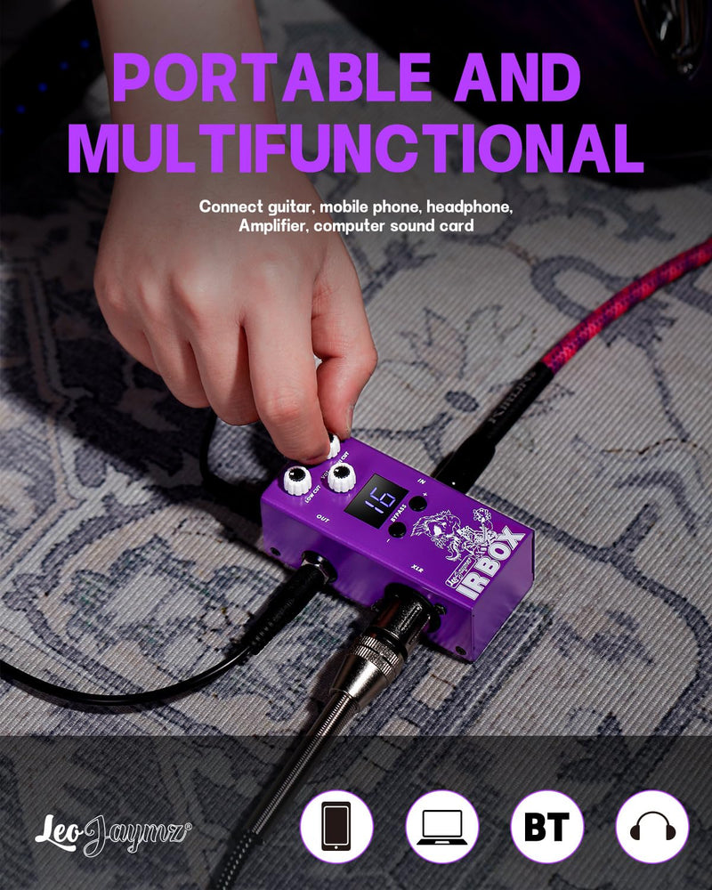 Leo Jaymz Guitar/Bass Effects Pedal Amplifier Simulation with 32 Presets and Advanced EQ, IR Cab Simulator