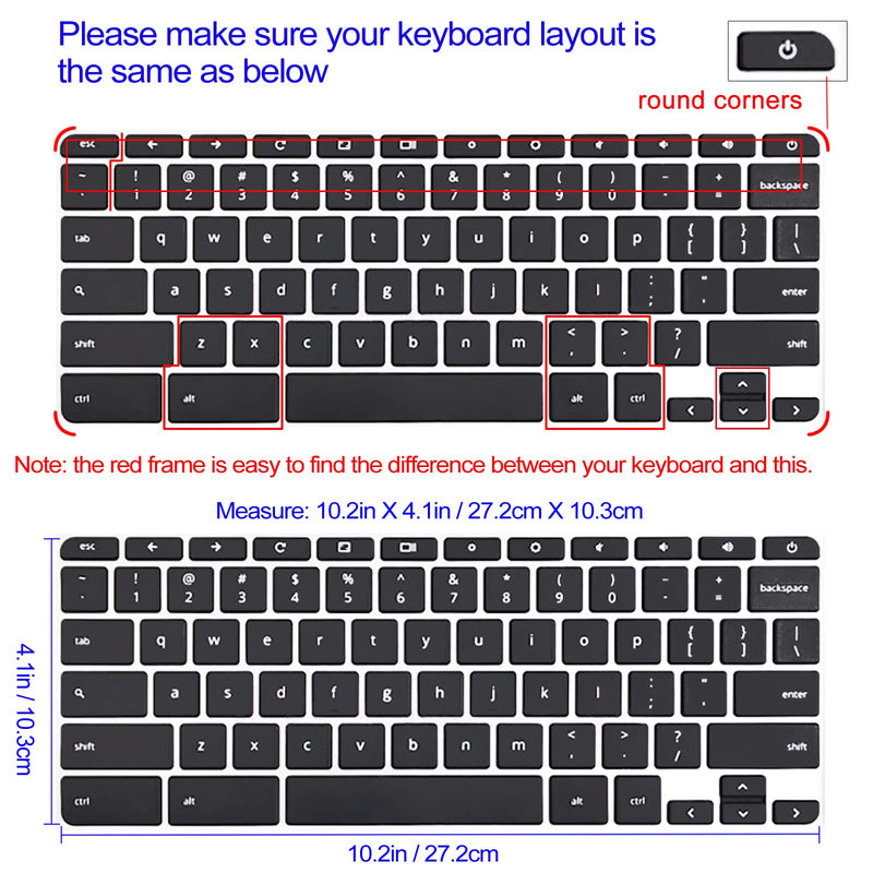 SANFORIN Silicon Keyboard Cover Skin for HP Chromebook 11 x360 11.6", Chromebook 11 G2/G3/G4/G5/G6 EE/G7 EE 11.6’’, HP Chromebook 14-ca 14-ak 14-X Series,HP Chromebook 14 G2 G3 G4,Red Flower Red Flower
