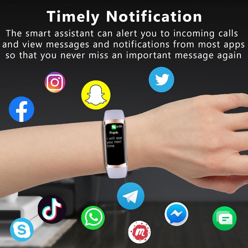 Fitness Tracker with 24/7 Blood Oxygen Heart Rate and Sleep Monitor,IP68 Waterproof,1.10''AMOLED Touch Color Screen,Step Counter Health Activity Trackers for Women Men (Purple) Purple