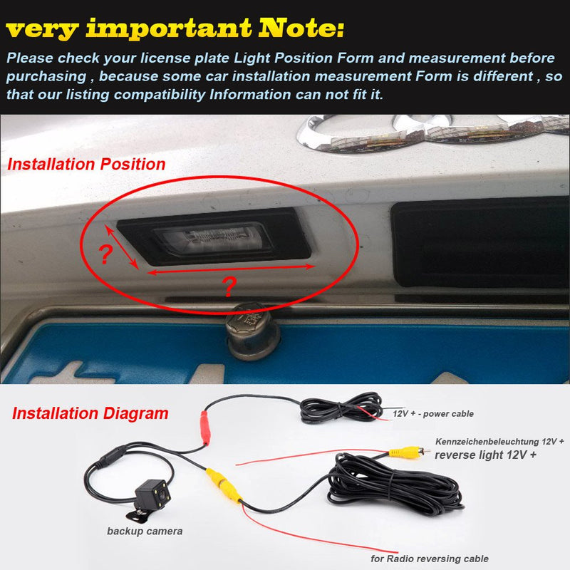 Backup Camera for Benz No. 3 Size 32*62mm Down Round Edge