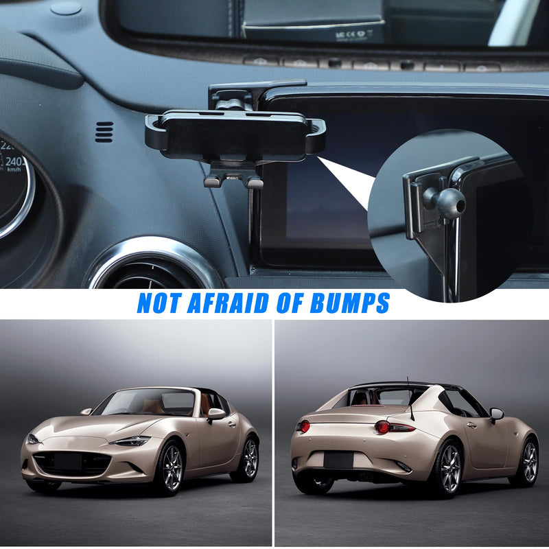 HAPPYHORSE Car Phone Mount Compatible with Mazda MX-5 2016-2023 Central Control Navigation Cell Phone Holder Dash Clip Dash Panel Mobile Phone Bracket Stand Accessories (Style B) style B