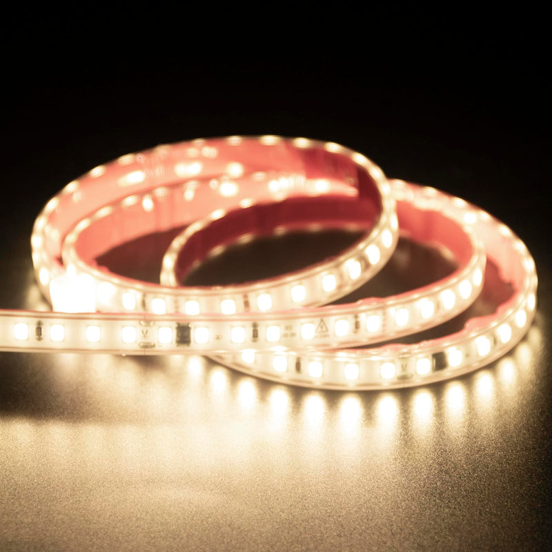 [AUSTRALIA] - LED Lights 6.56 ft AC 120V Hardwired LED Strip Lights 2M SMD 2835 LED Tape Light Flexible White LED Strips 4000K 110 Volt with ON/Off Switch (White, 6.56ft) White 4000K 