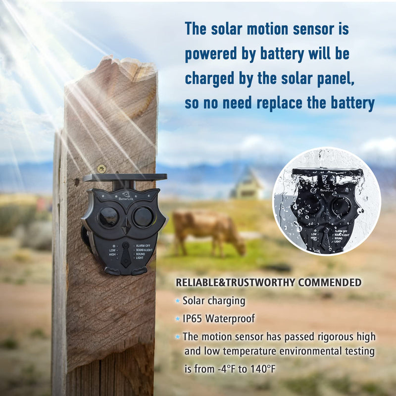 1/2 Mile Long Range Solar Wireless Driveway Alarm System IP65 Weatherproof Outdoor Motion Detectors&Sensor 120dB Siren Sound Light Security Alert System Monitor&Protect Outdoor/Indoor Property(1R1S) 1Receiver and 1Sensor