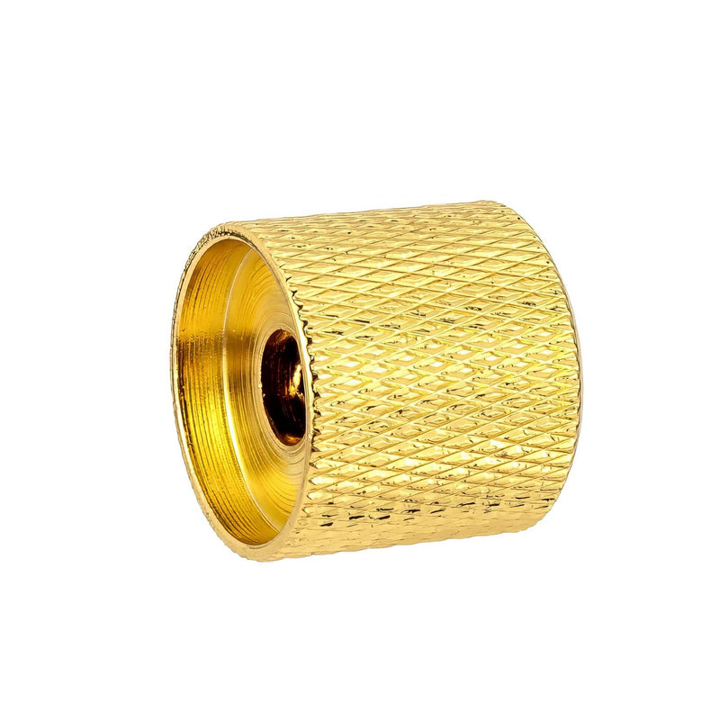 [AUSTRALIA] - 3PCS Metal Volume Tone Dome Guitar Speed Control Knurled Shaft Pots Knobs with Keys Screws Set for Electric Guitar or Bass (Gold) 
