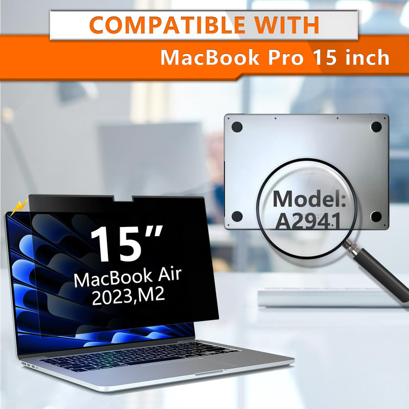ZOEGAA Privacy Screen for MacBook Air 15 Inch 2024/2023(M2, A2941), Magnetic Removable Anti Blue Light Filter Compatible With 2024/2023 MacBook Air Laptop with M2 chip: 15.3-inch Liquid Retina Display MacBook Air 15 inch(2024/2023,M2)