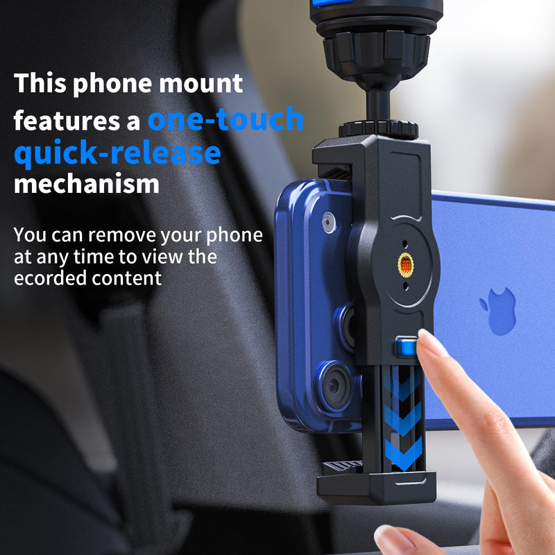 SOH Magnetic Suction Cup Car Phone Mount, 360° Rotation Stable Car Dashboard & Windshield Phone Holder Mount, Powerful Smartphones Suction Cup Car Holders Mount Hands Free for All Smooth Surface