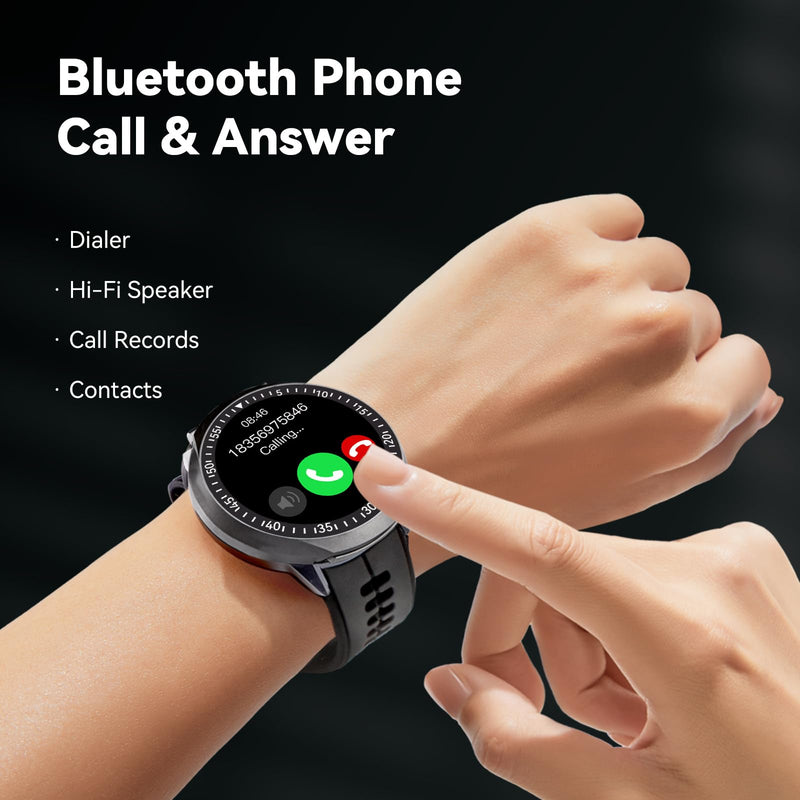 Smart Watch Pill Box, Fitness Smartwatch with Bluetooth Call for Men, Water Resistant Pill Organizer for Emergency, Pill Case for Emergency, Small Pill Container for Vitamin, Fish Oil